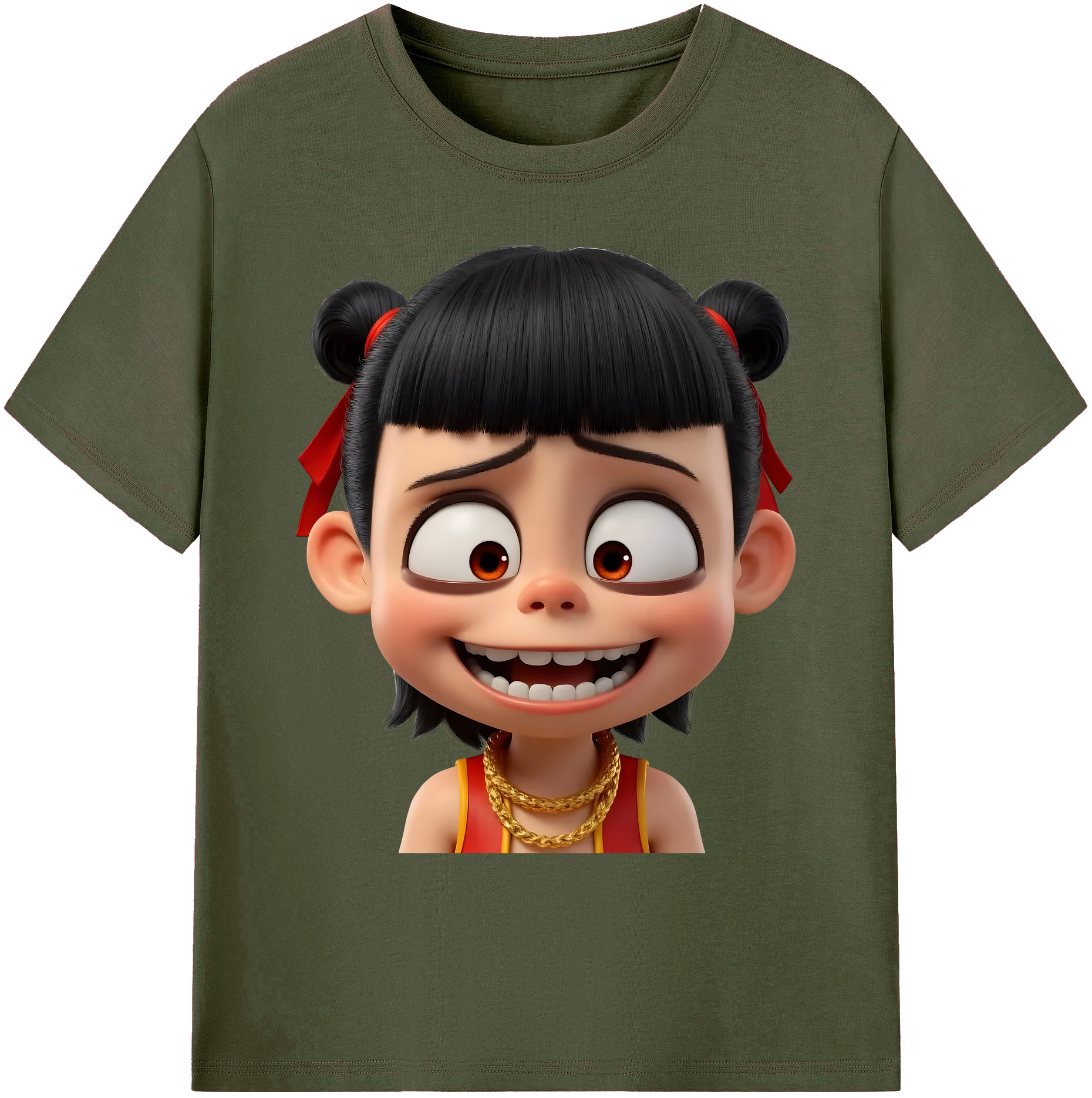 （画像用） Ne Zha 2 ナタ 魔童の大暴れ 綿100％ メンズ半袖Tシャツ｜肌触りやわらか＆通気性